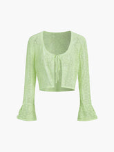 Crochet Tied Crop Cardigan